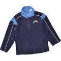 NFL Boys Zip Neck Fleece Jumper 7-8 Years Medium Navy Blue Polyester | Vintage NFL | Thrift | Second-Hand NFL | Used Clothing | Messina Hembry 