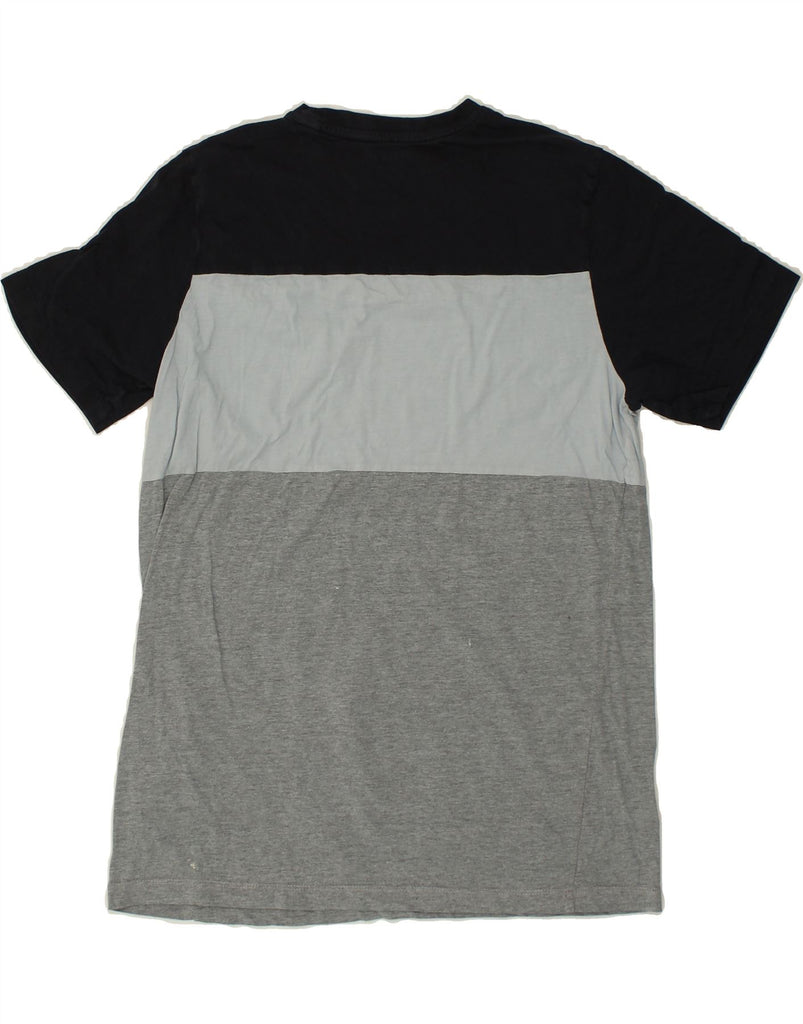 JACK & JONES Mens Slim Graphic T-Shirt Top Large Grey Colourblock Cotton | Vintage Jack & Jones | Thrift | Second-Hand Jack & Jones | Used Clothing | Messina Hembry 