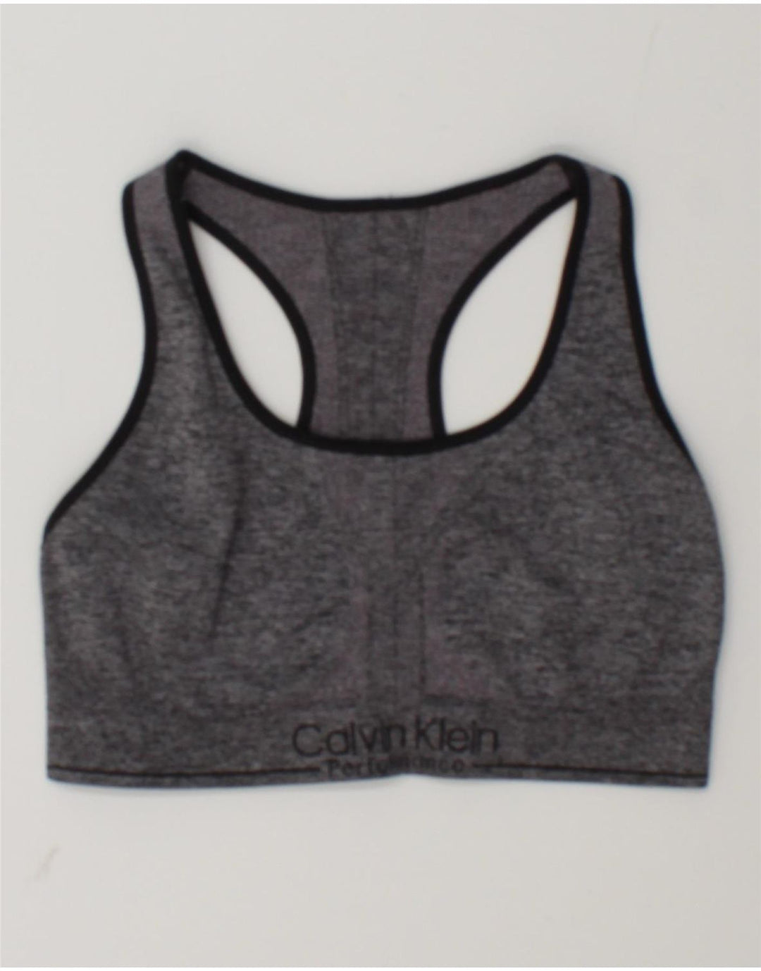 Calvin Klein Womens Graphic Sport Bra Top Medium Grey