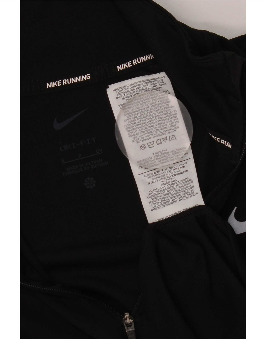 Nike Womens Dri Fit Zip Neck Pullover Tracksuit Top UK 10 Small Black