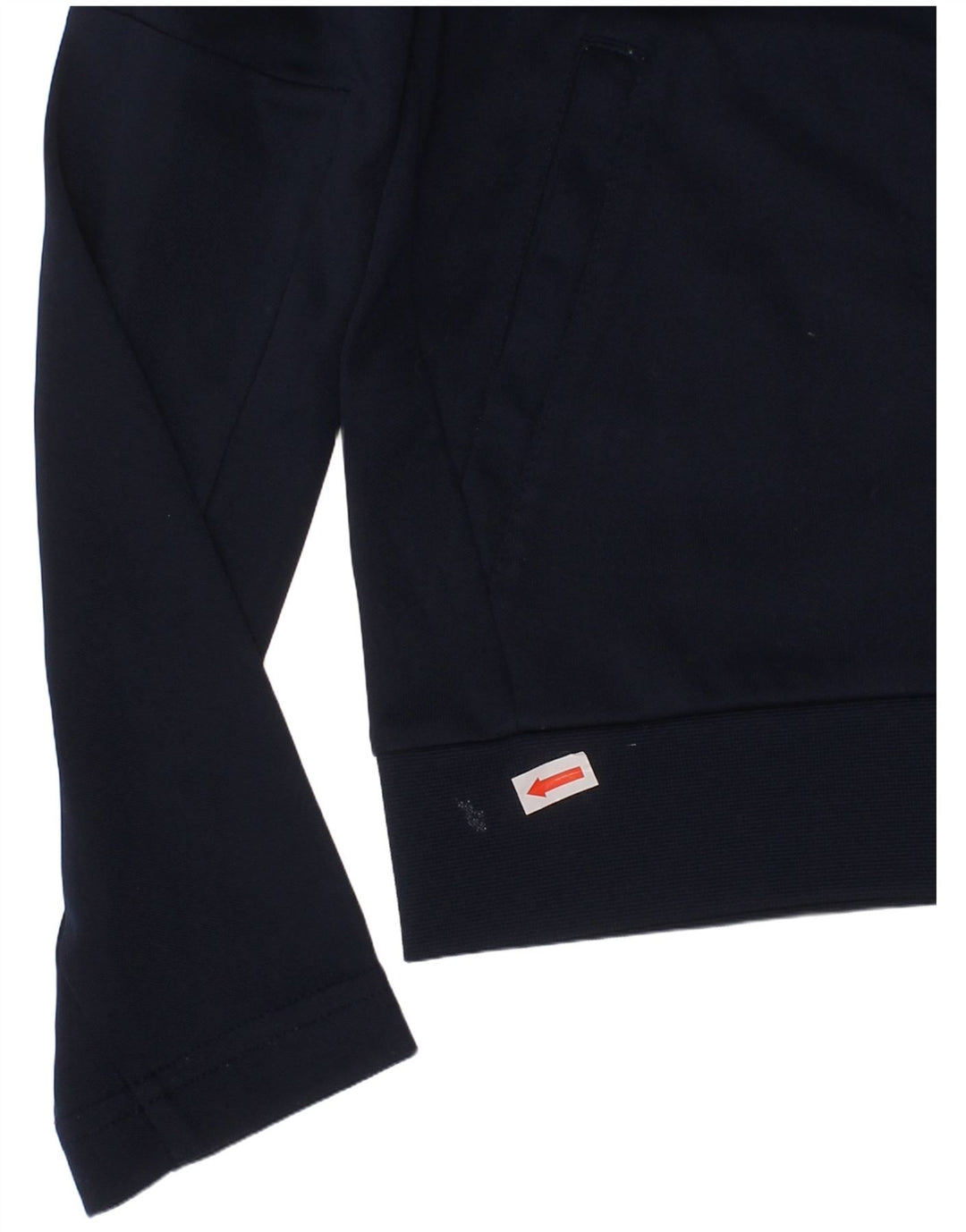 NIKE Boys Zip Hoodie Sweater 6-7 Years Large Navy Blue Colourblock