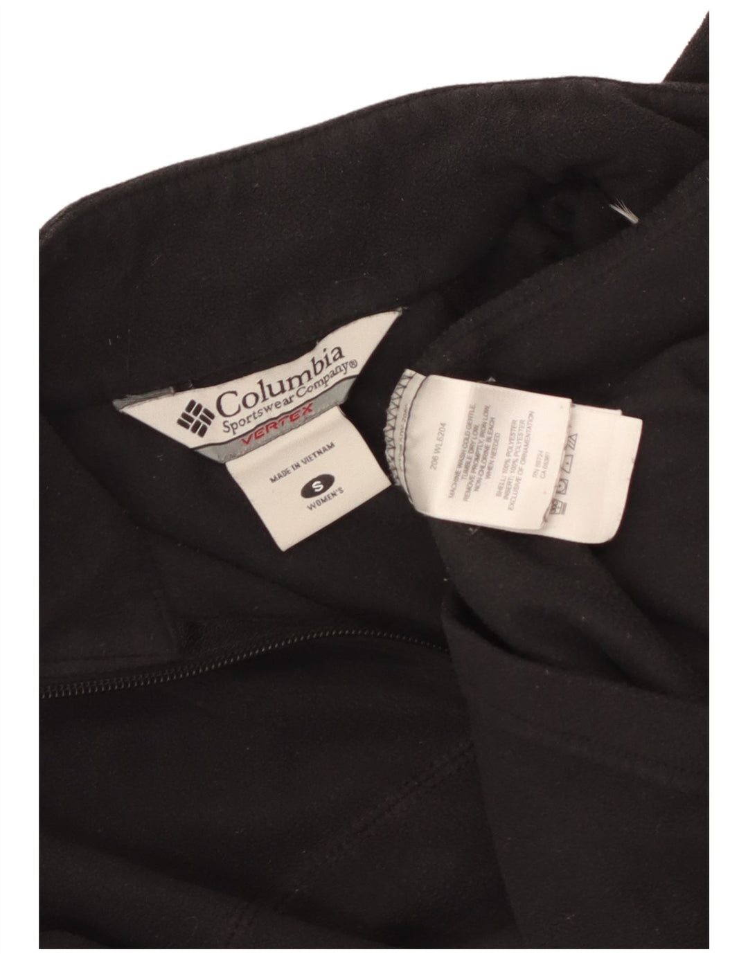 Columbia Womens Zip Neck Fleece Jumper UK 10 Small Black Polyester