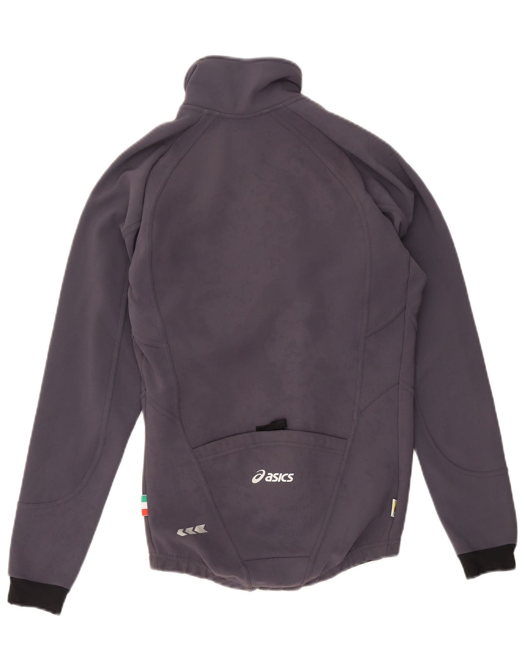 Asics Mens Graphic Tracksuit Top Jacket Small Grey Colourblock Polyester