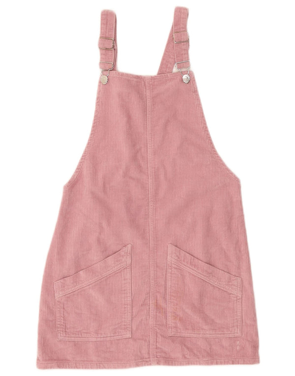 Topshop Womens Corduroy Dungaree Dress UK 6 XS Pink