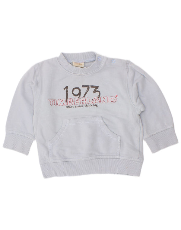 Timberland Baby Boys Graphic Sweatshirt Jumper 9-12 Months Blue Cotton