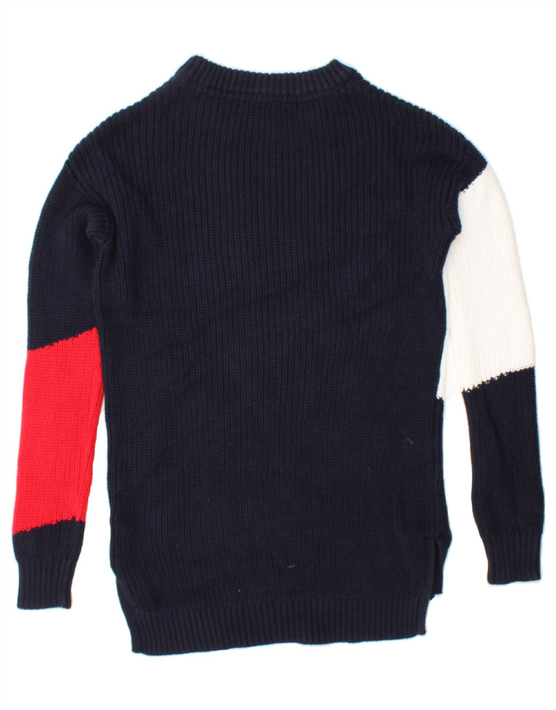 TOMMY HILFIGER Womens Boat Neck Jumper Sweater UK 6 XS Navy Blue Vintage Tommy Hilfiger and Second-Hand Tommy Hilfiger from Messina Hembry 