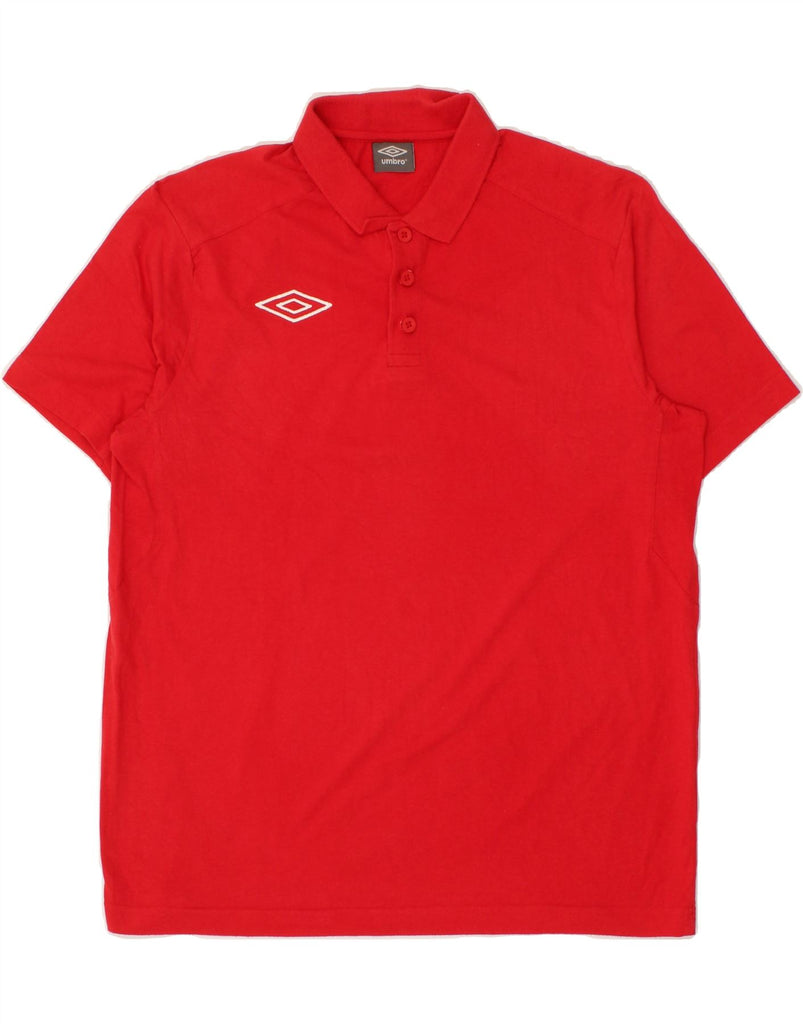 UMBRO Mens Polo Shirt Medium Red Cotton | Vintage Umbro | Thrift | Second-Hand Umbro | Used Clothing | Messina Hembry 