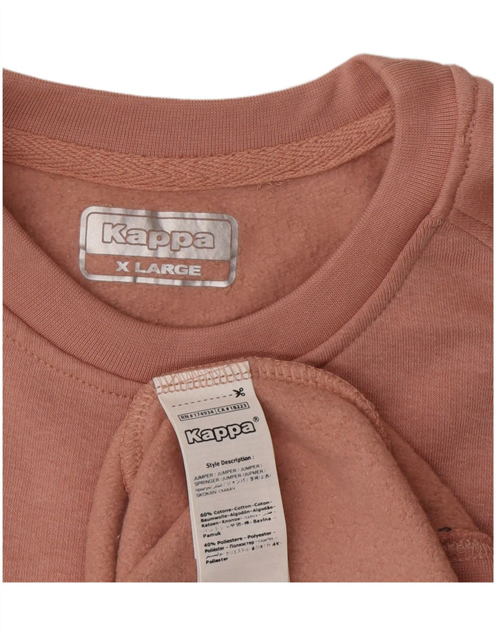 Kappa Mens Sweatshirt Jumper XL Pink Cotton