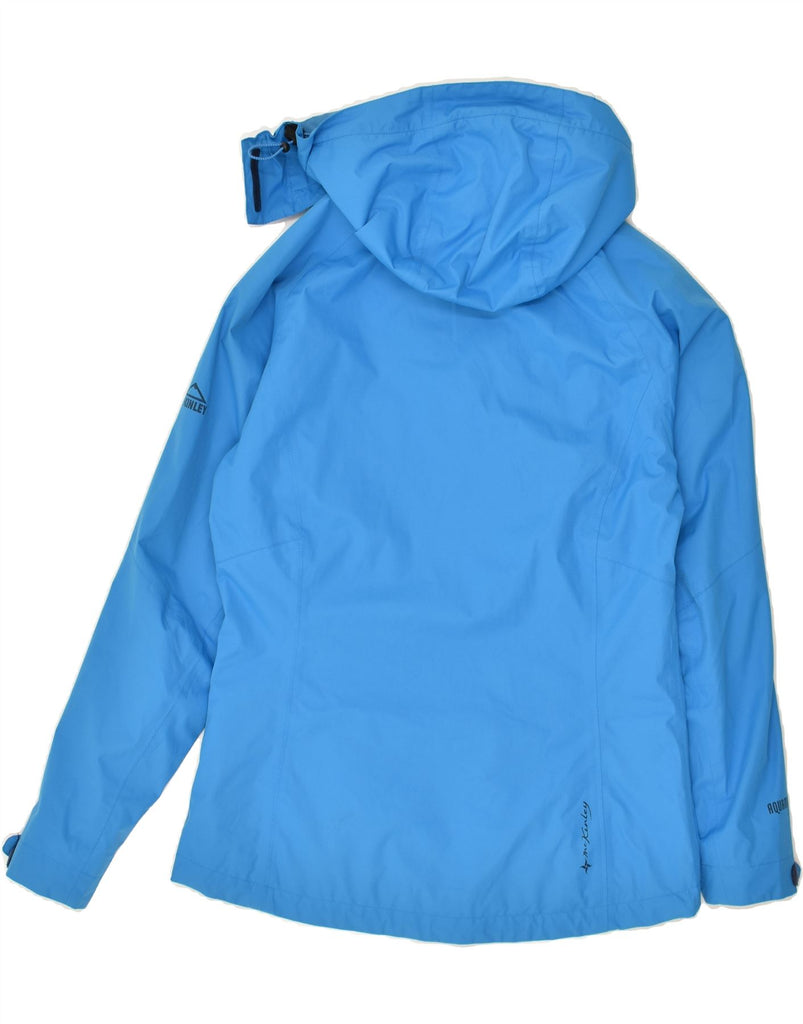 MCKINLEY Womens Hooded Rain Jacket UK 12 Medium Blue Polyester Vintage McKinley and Second-Hand McKinley from Messina Hembry 