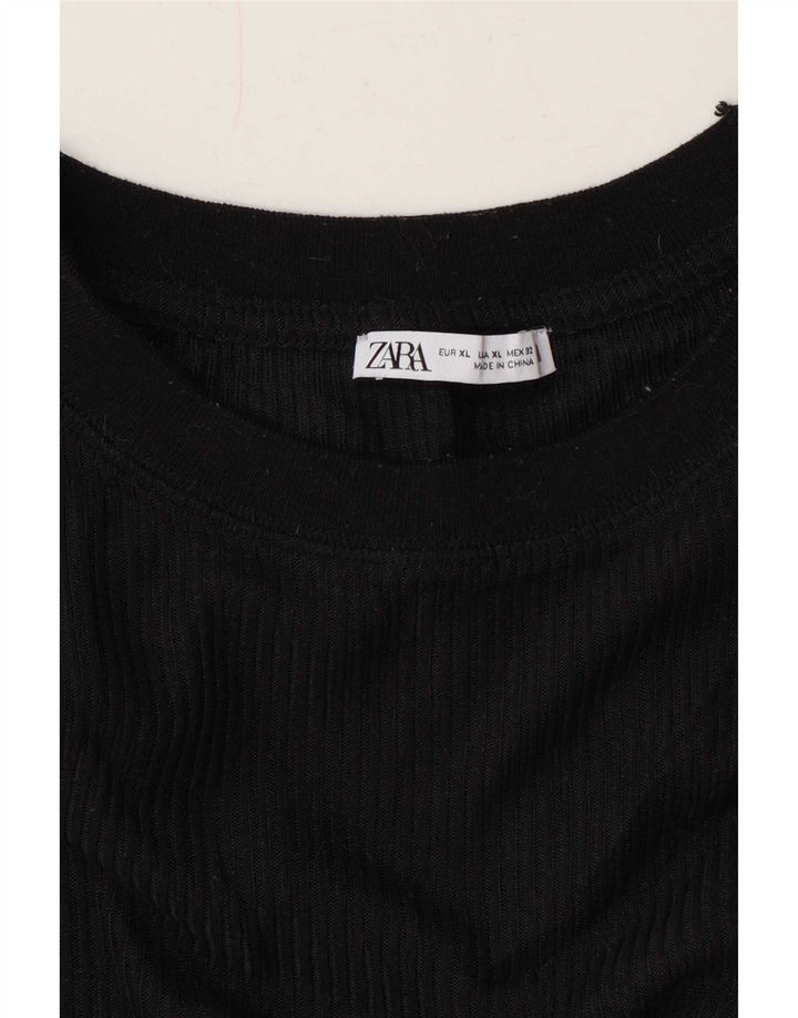 Zara Mens Top Long Sleeve XL Black