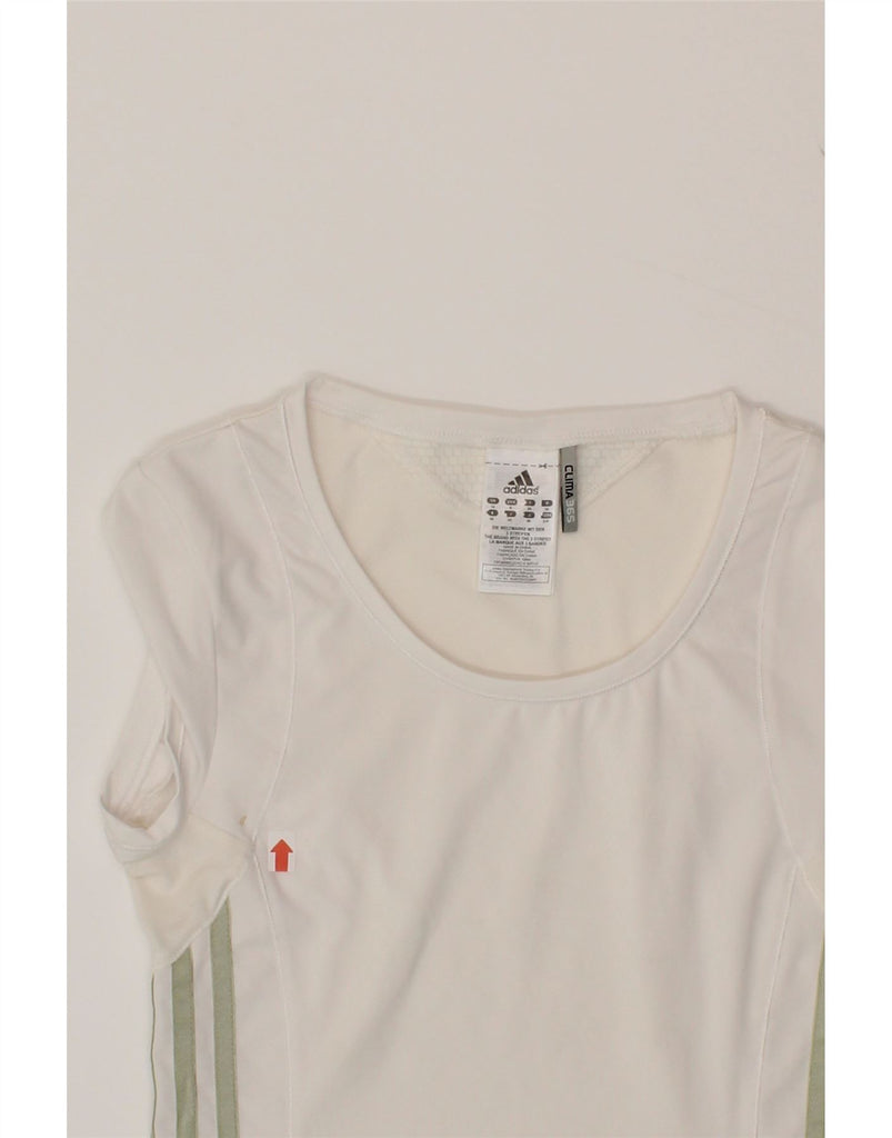 ADIDAS Womens Clima 365 T-Shirt Top UK 10 Small White Polyester Vintage Adidas and Second-Hand Adidas from Messina Hembry 