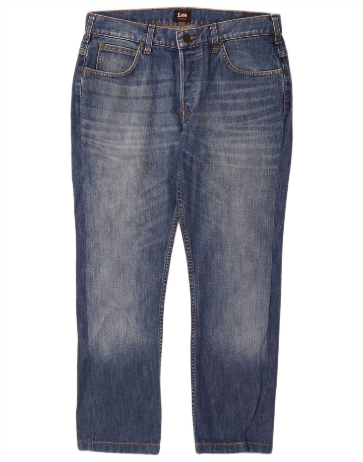 Lee Mens Knox Straight Jeans W33 L28 Blue Cotton