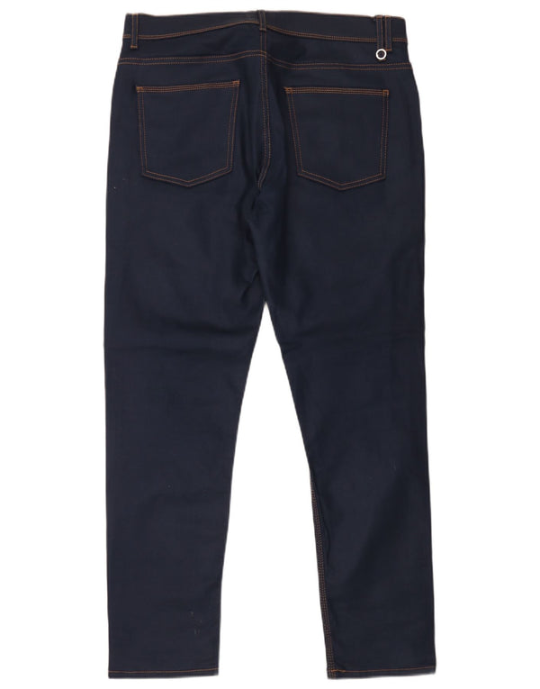 Zara Mens Slim Jeans EU 46 XL W36 L30 Navy Blue Cotton