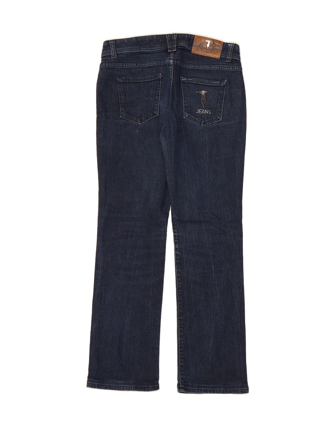 TRUSSARDI Womens Straight Jeans W27 L27 Navy Blue Cotton Vintage Trussardi and Second-Hand Trussardi from Messina Hembry 