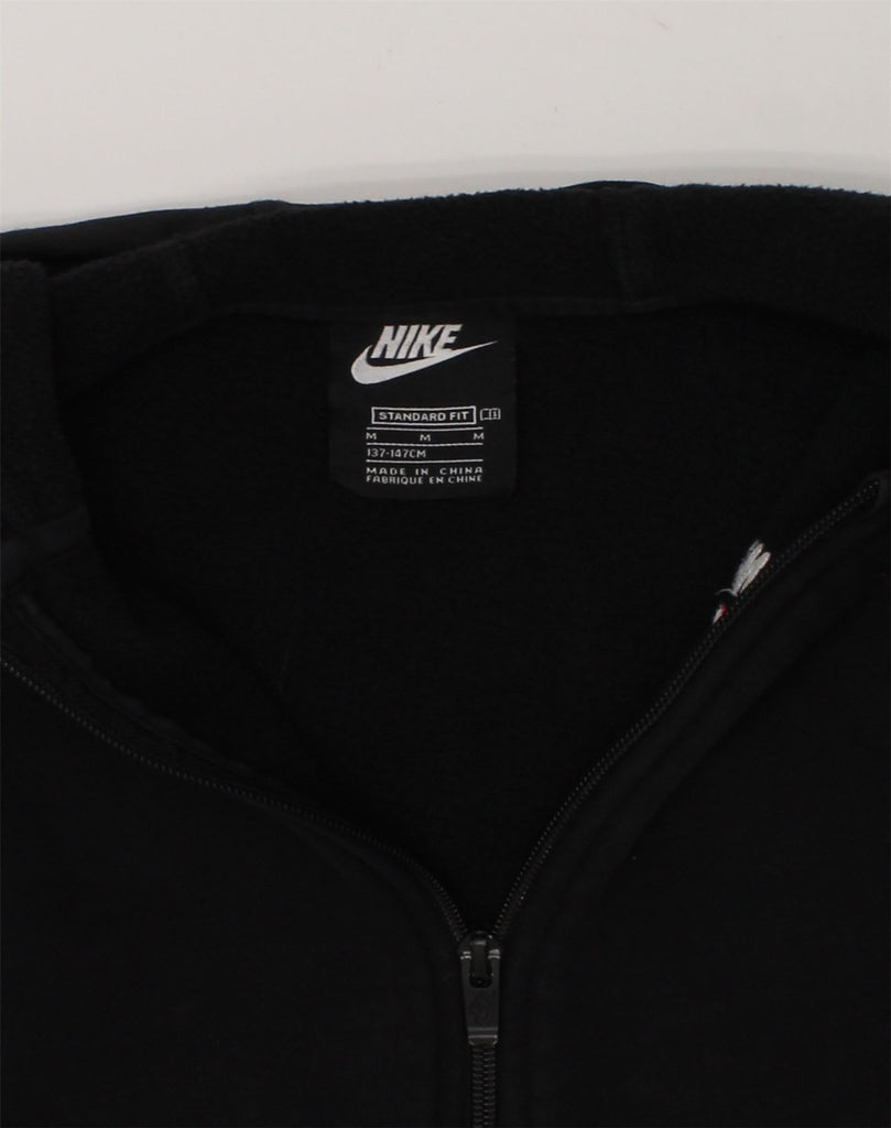 NIKE Boys Zip Hoodie Sweater 10-11 Years Medium Black Cotton | Vintage Nike | Thrift | Second-Hand Nike | Used Clothing | Messina Hembry 