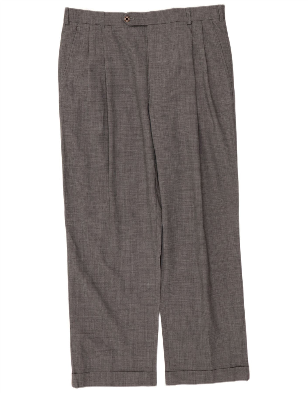 BROOKS BROTHERS Mens 346 2 Button 2 Piece Suit UK 42 XL W34 L29 Grey Wool