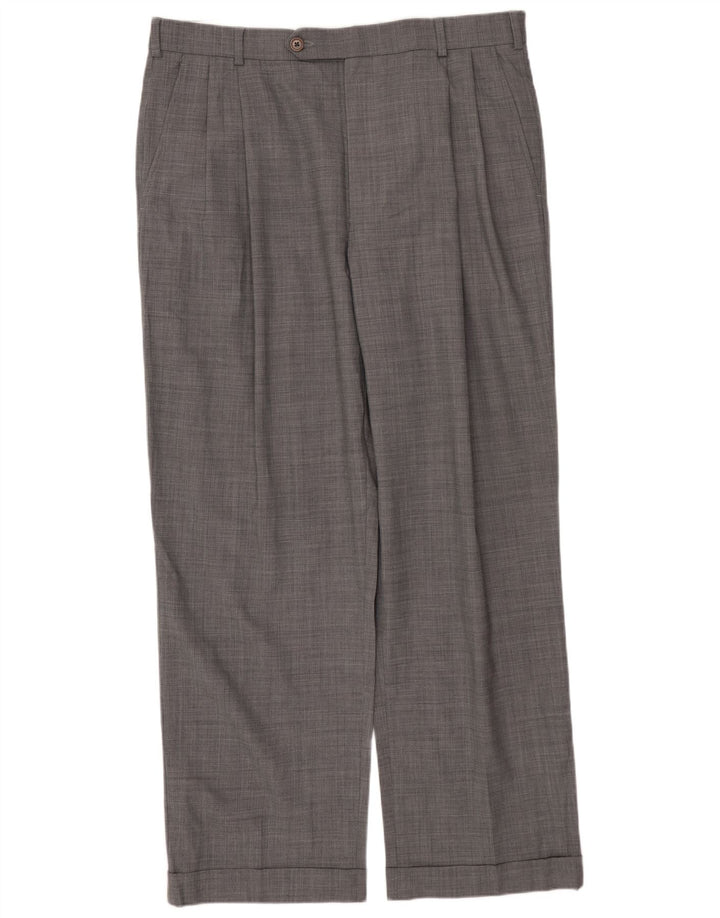 BROOKS BROTHERS Mens 346 2 Button 2 Piece Suit UK 42 XL W34 L29 Grey Wool