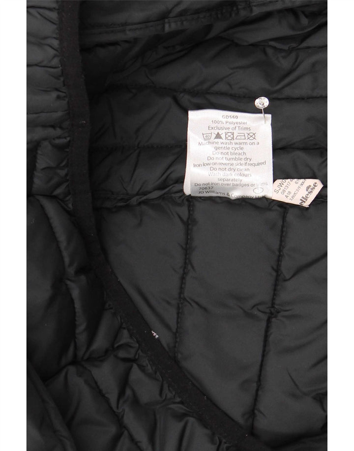 Ellesse Womens Hooded Padded Jacket UK 24 4XL Black Polyester