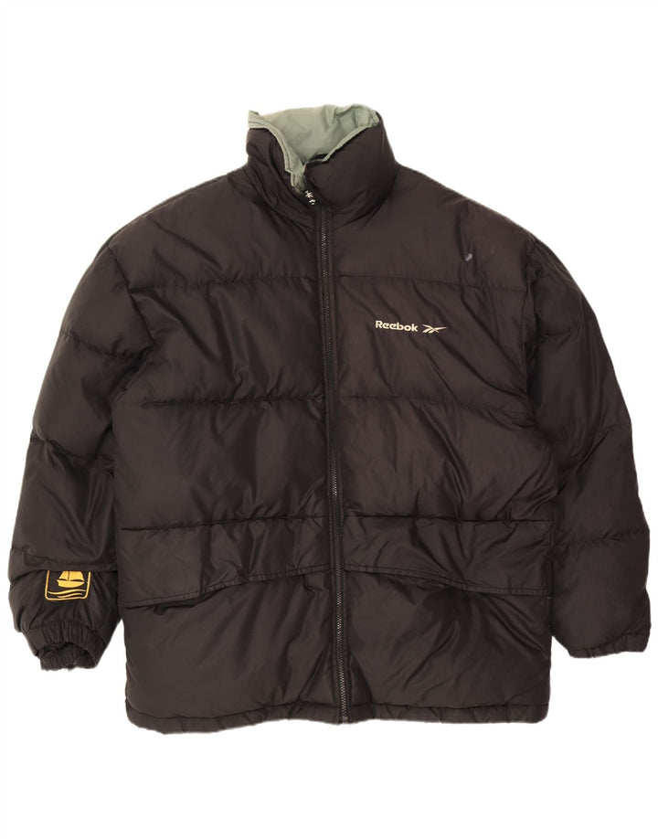 Reebok Mens Loose Fit Padded Jacket UK 38 Medium Black Nylon