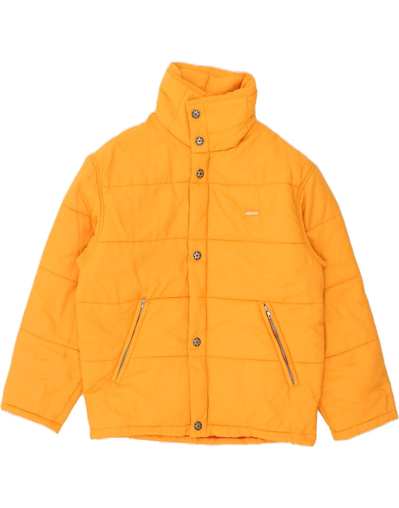 ELLESSE Mens Padded Jacket IT 44 XS Yellow Polyamide | Vintage Ellesse | Thrift | Second-Hand Ellesse | Used Clothing | Messina Hembry 