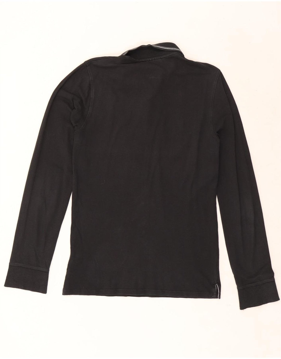 Lee Mens Long Sleeve Polo Shirt Medium Black Cotton