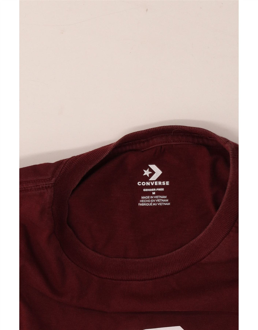 Converse Mens Graphic T-Shirt Top Medium Burgundy