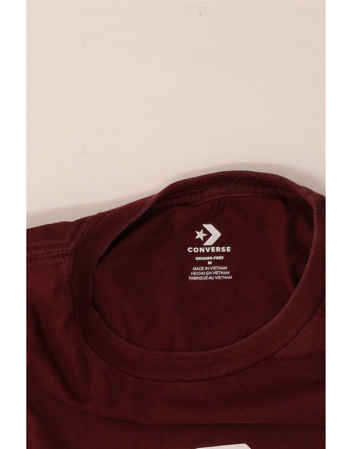 Converse Mens Graphic T-Shirt Top Medium Burgundy