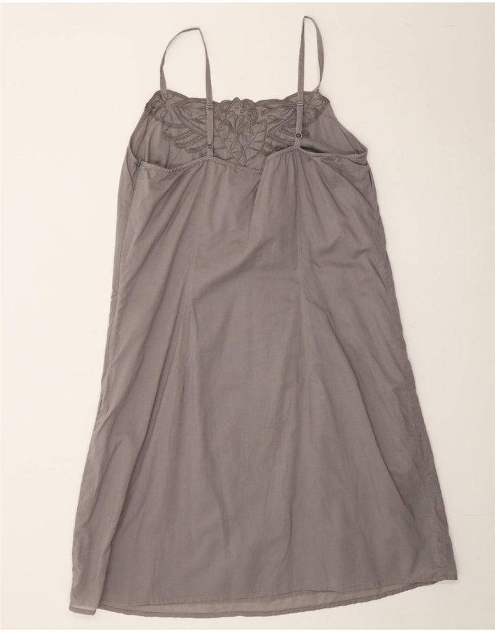 ESPRIT Womens Slip Dress UK 16 Large Grey Cotton Vintage Esprit and Second-Hand Esprit from Messina Hembry 