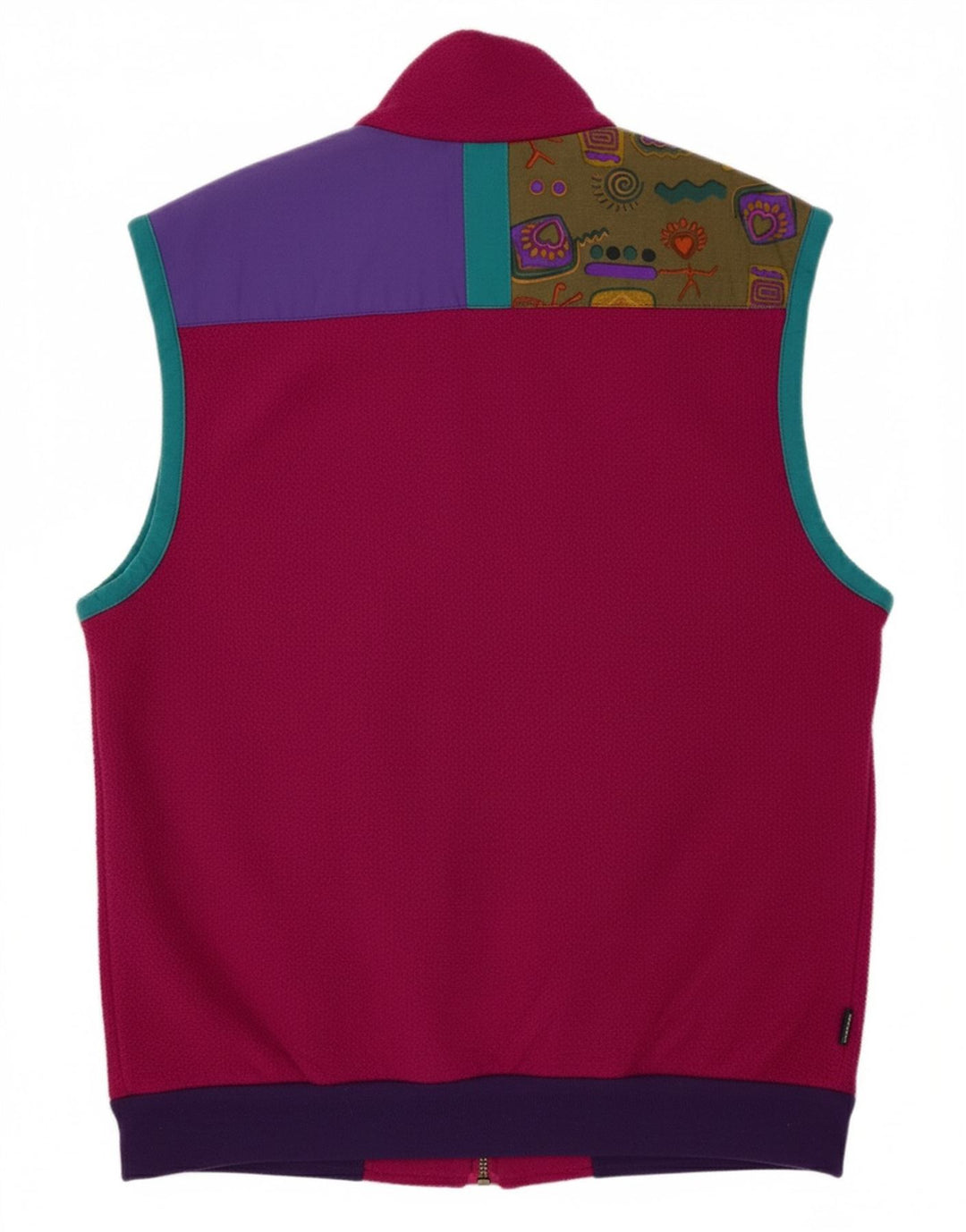 EIDER Womens Polarlite Fleece Gilet EU 44 XL Pink Colourblock Polyester
