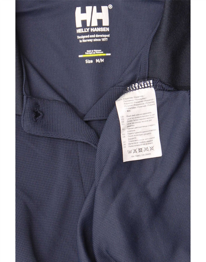 Helly Hansen Womens Polo Shirt UK 14 Medium Navy Blue Polyamide