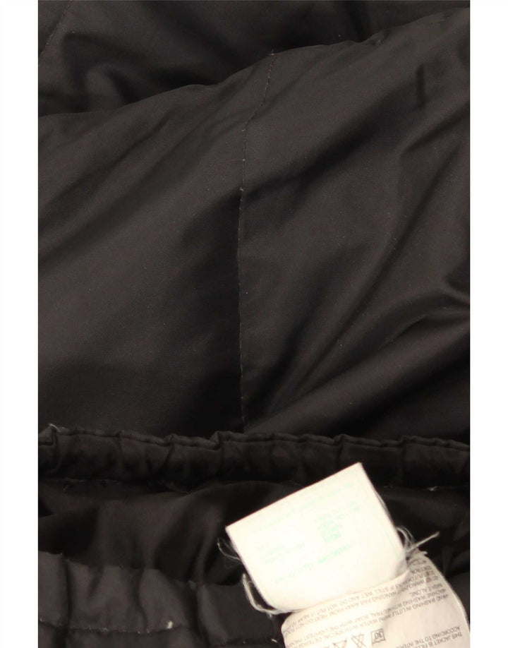 Vintage Womens Oversized Padded Coat UK 6 XS Black Nylon