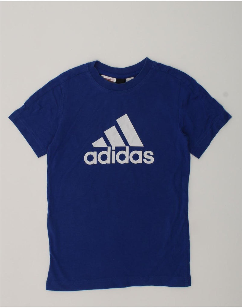 ADIDAS Boys Graphic T-Shirt Top 5-6 Years Blue Cotton | Vintage Adidas | Thrift | Second-Hand Adidas | Used Clothing | Messina Hembry 