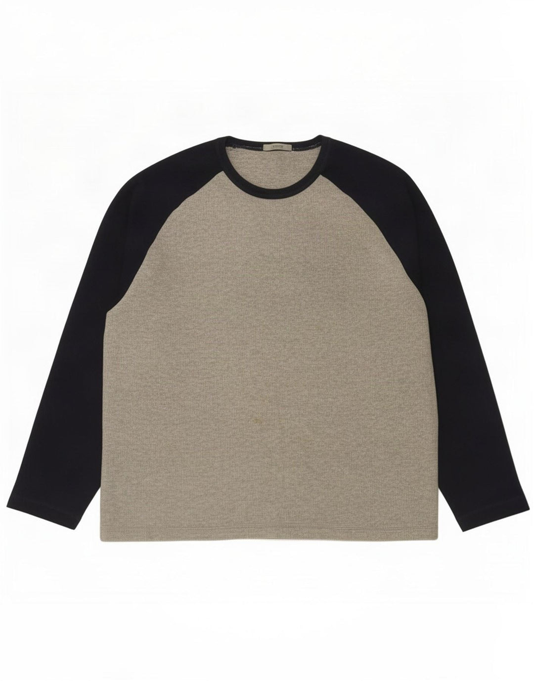 Marks & Spencer Mens Top Long Sleeve Medium Grey Colourblock Cotton