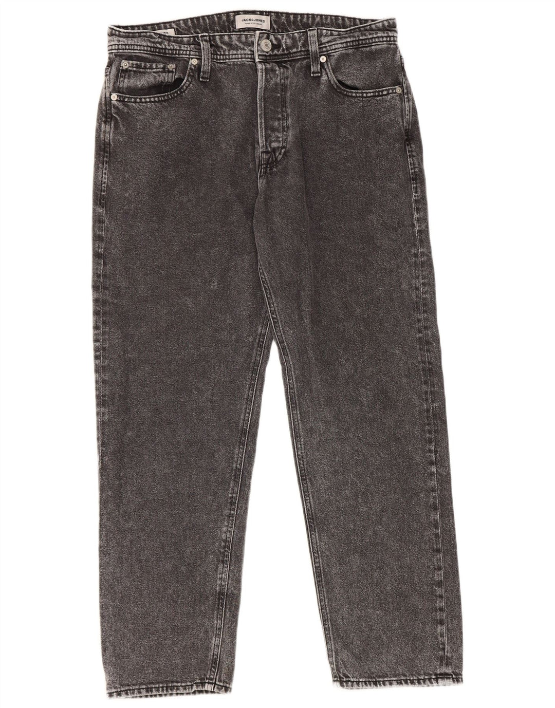 Jack & Jones Mens Tapered Jeans W33 L30 Grey Cotton