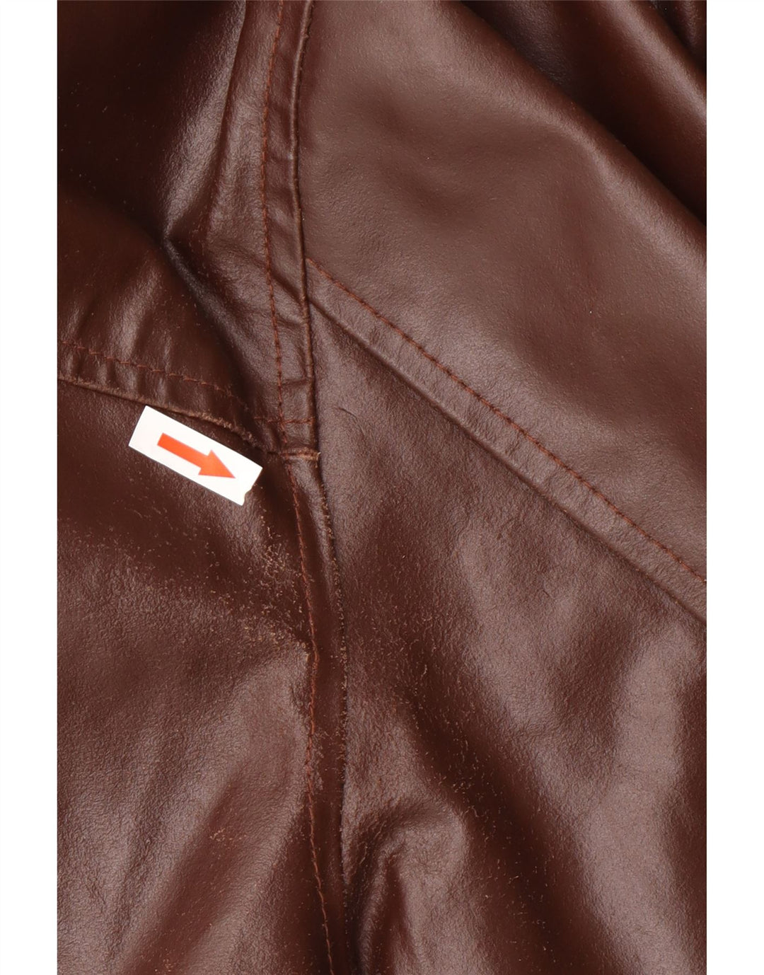 Conbipel Mens 3 Button Leather Blazer Jacket UK 40 Large Brown Leather