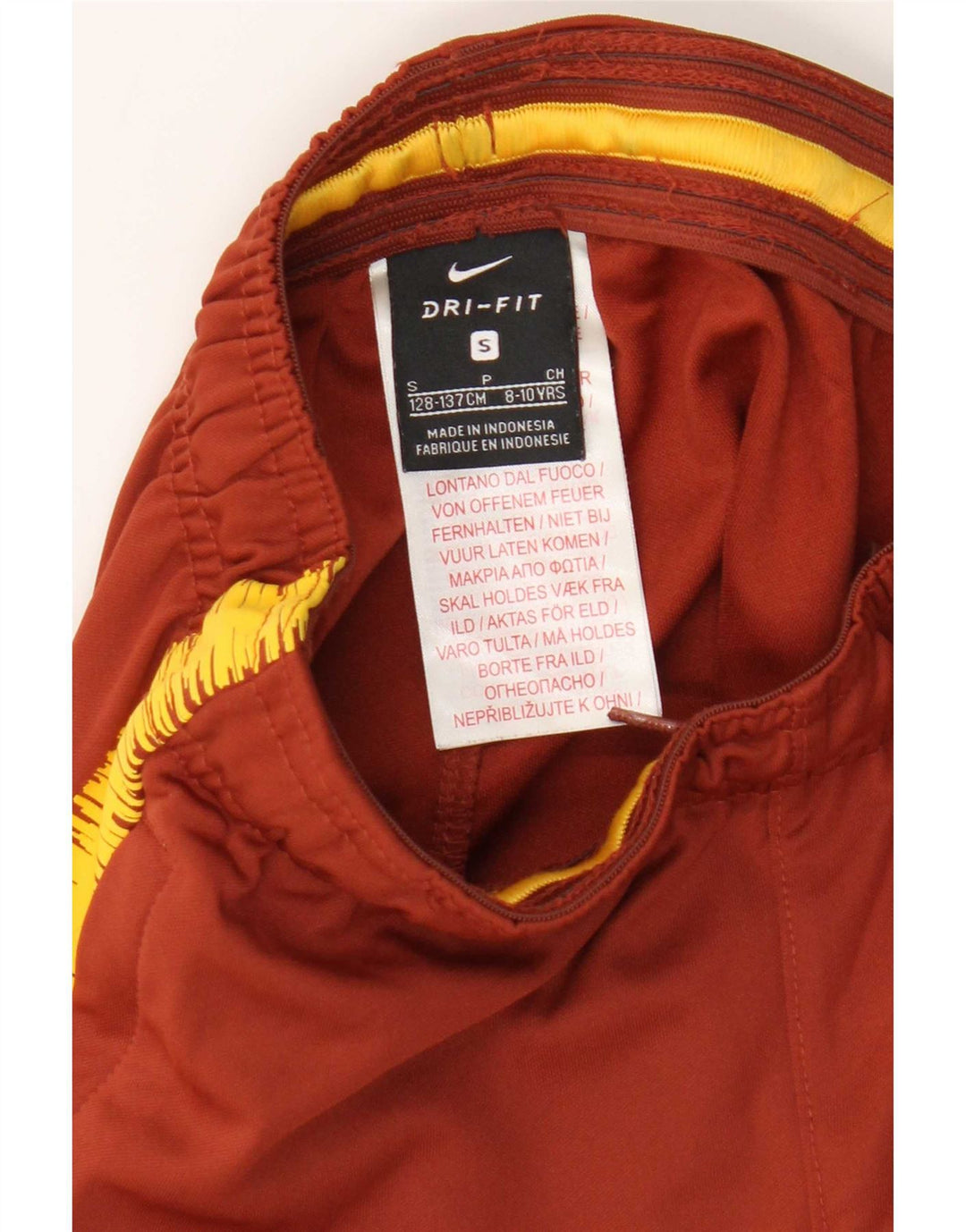 Nike Boys Roma Tracksuit Trousers 8-9 Years Small Brown Colourblock