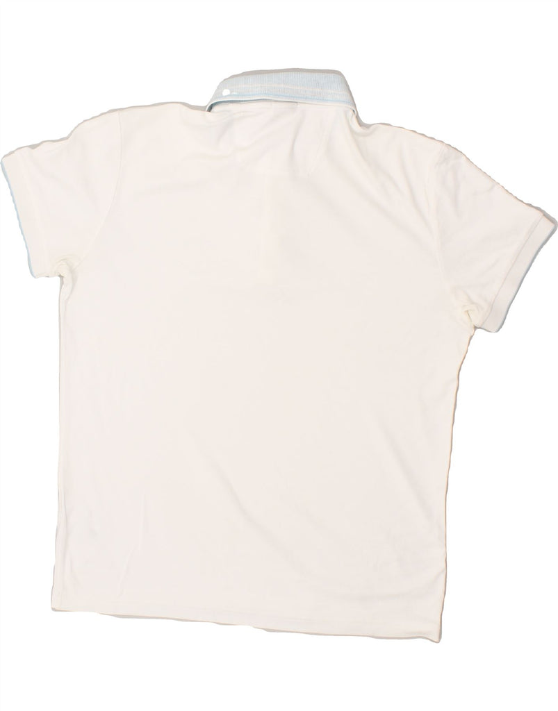 HUGO BOSS Mens Polo Shirt Small White Polyester | Vintage Hugo Boss | Thrift | Second-Hand Hugo Boss | Used Clothing | Messina Hembry 