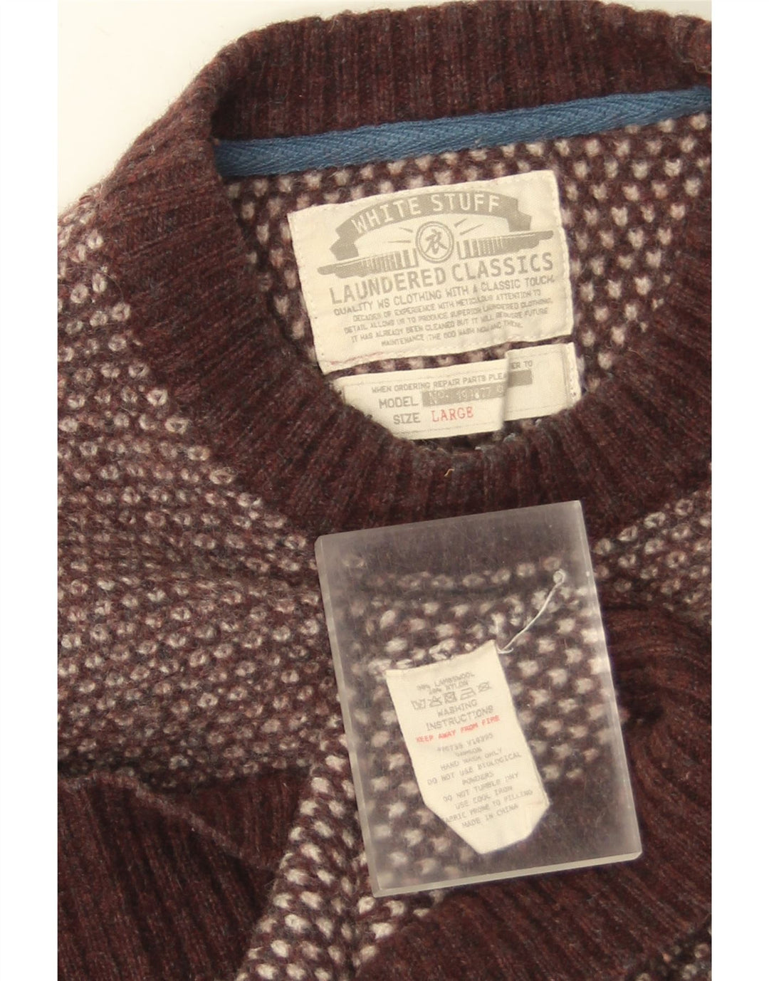 White Stuff Womens Crew Neck Jumper Sweater UK 14 Large Brown Lambswool