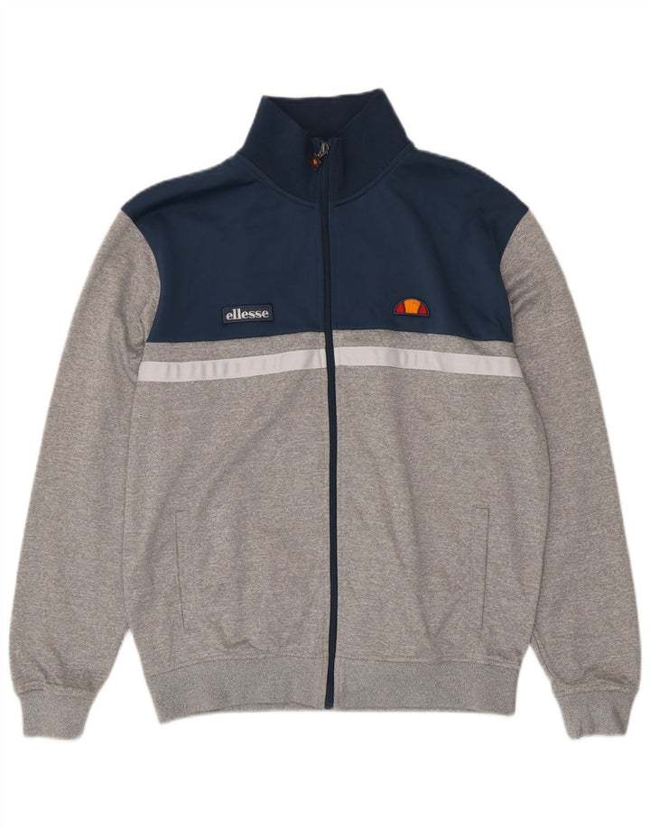 Ellesse Mens Tracksuit Top Jacket Large Grey Colourblock Polyester