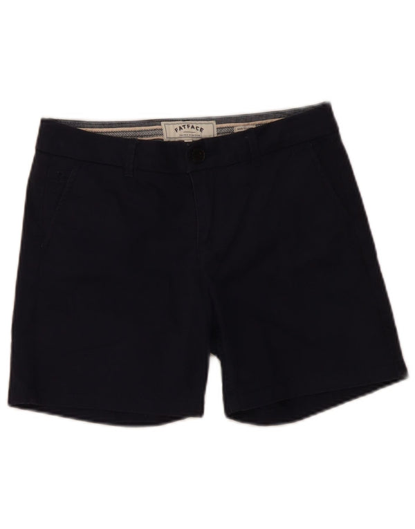 Fat Face Womens Chino Shorts UK 8 Small W30 Navy Blue Cotton