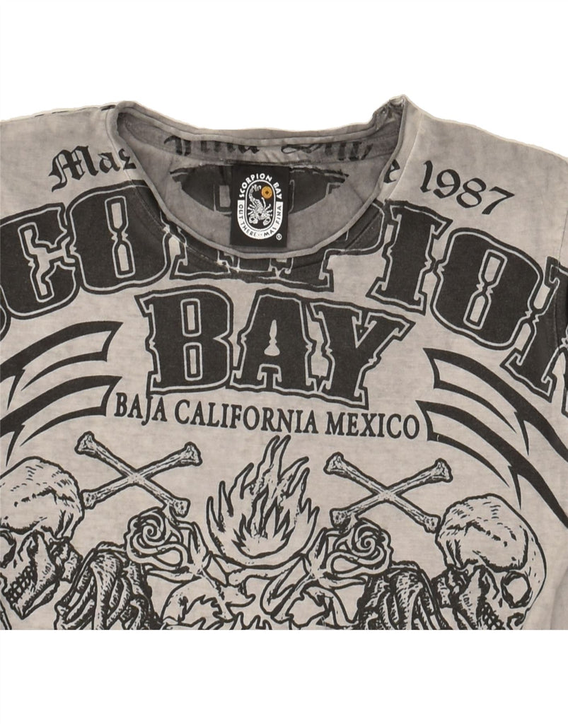 SCORPION BAY Boys Graphic T-Shirt Top 8-9 Years Large Grey Cotton | Vintage Scorpion Bay | Thrift | Second-Hand Scorpion Bay | Used Clothing | Messina Hembry 