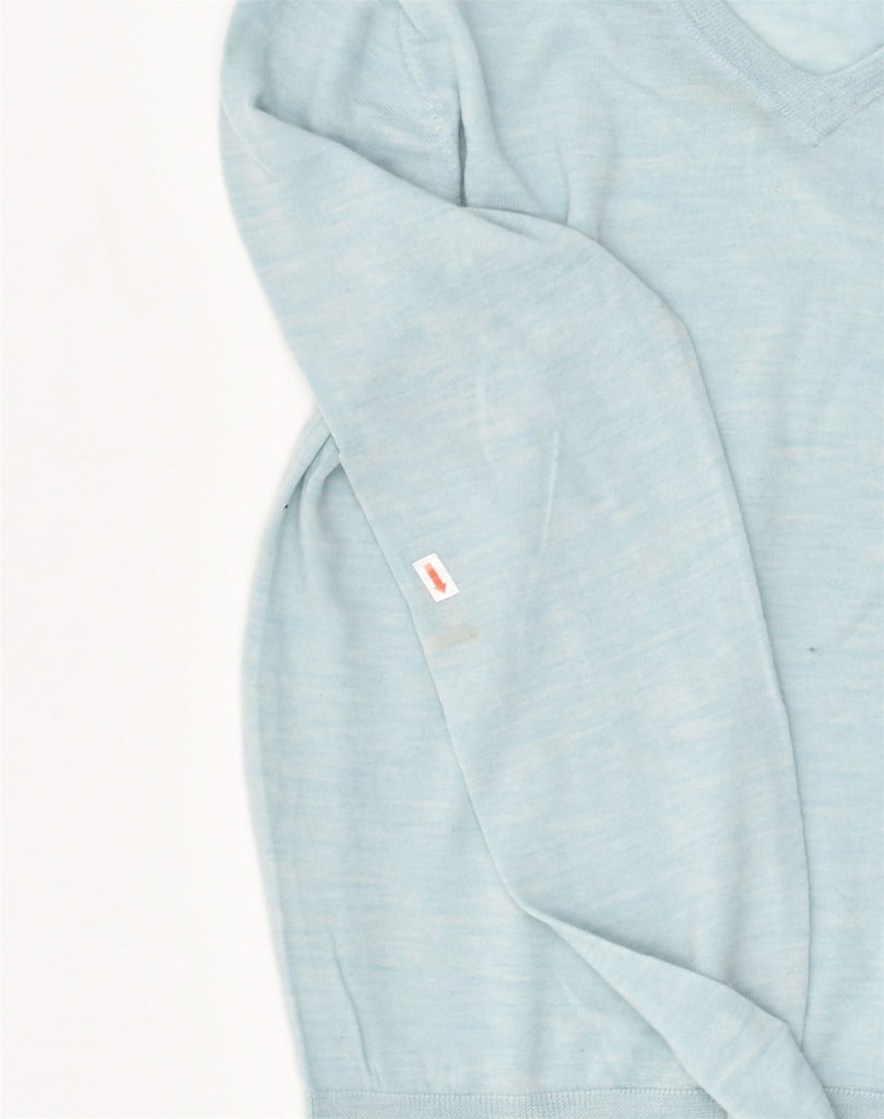 LYLE & SCOTT Mens V-Neck Jumper Sweater Small Blue Cotton | Vintage Lyle & Scott | Thrift | Second-Hand Lyle & Scott | Used Clothing | Messina Hembry 
