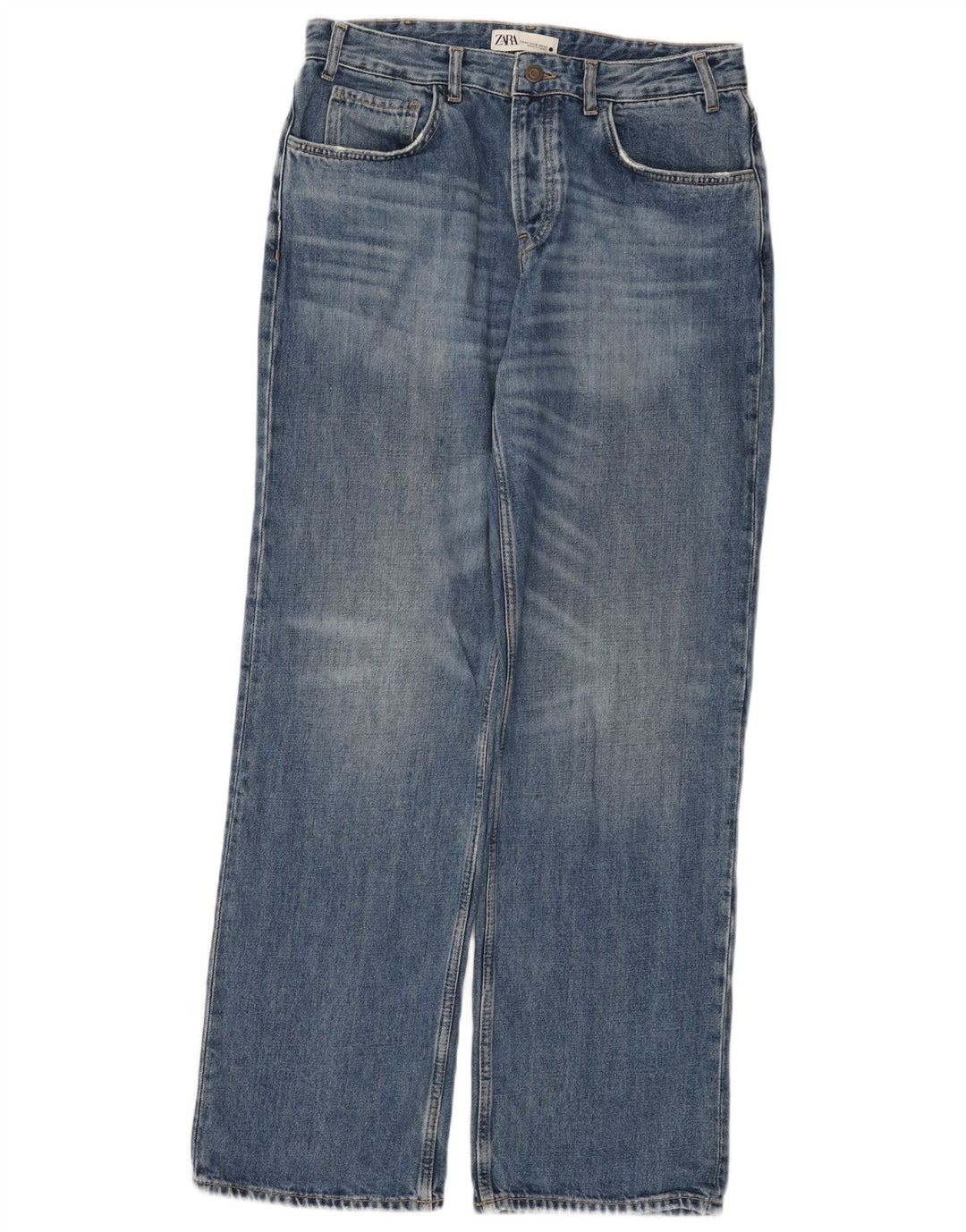 Zara Womens Straight Jeans EU 42 Large W32 L31 Blue Cotton