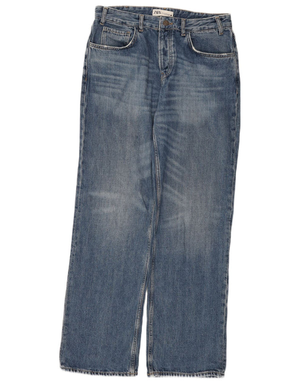 Zara Womens Straight Jeans EU 42 Large W32 L31 Blue Cotton