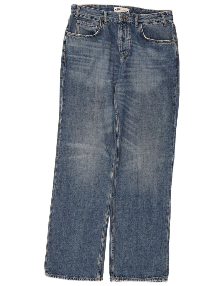 Zara Womens Straight Jeans EU 42 Large W32 L31 Blue Cotton