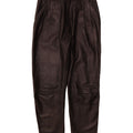 VINTAGE Womens Pegged Leather Trousers IT 44 Medium W26 L26 Black Leather