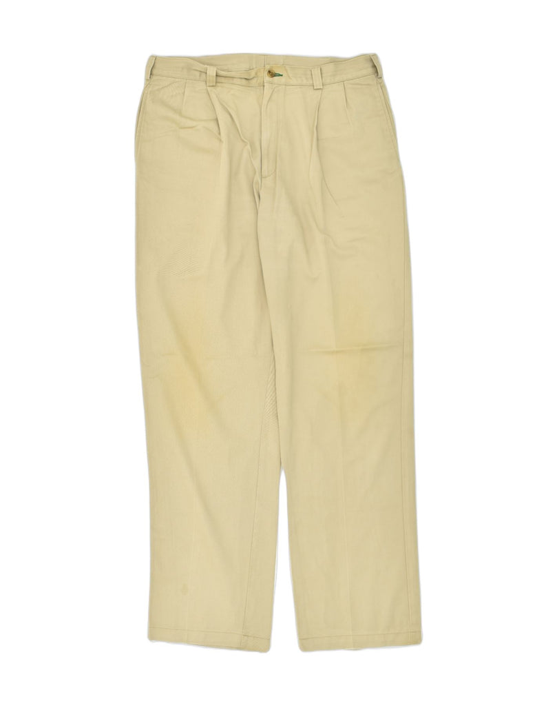 TOMMY HILFIGER Mens Straight Casual Trousers W36 L34  Beige Cotton | Vintage Tommy Hilfiger | Thrift | Second-Hand Tommy Hilfiger | Used Clothing | Messina Hembry 