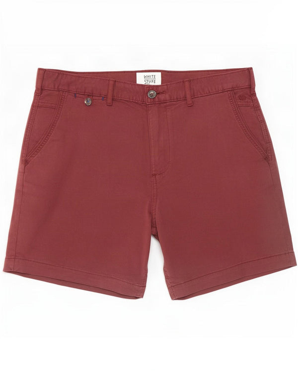 White Stuff Mens Chino Shorts W34 Large Burgundy Cotton