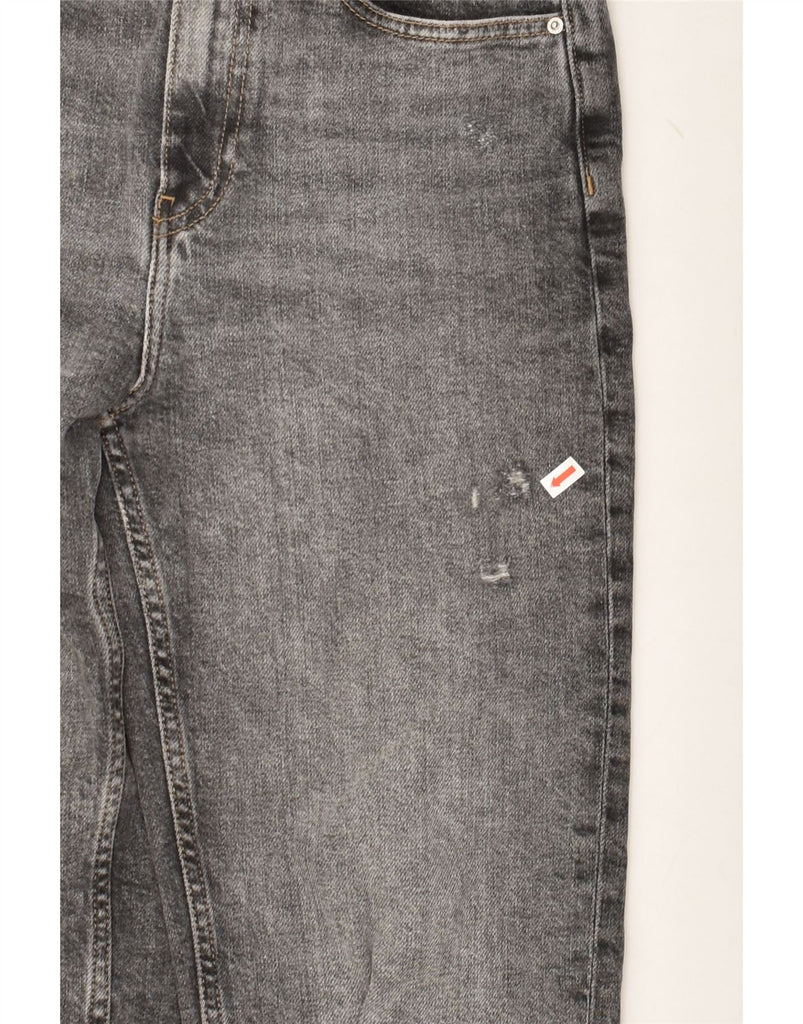 TOMMY HILFIGER Womens Classic Distressed Straight Jeans W26 L28 Grey | Vintage Tommy Hilfiger | Thrift | Second-Hand Tommy Hilfiger | Used Clothing | Messina Hembry 