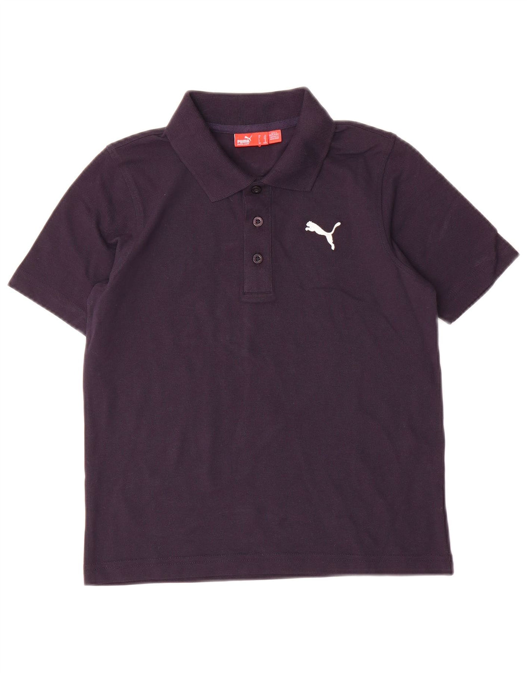 Puma Boys Polo Shirt 9-10 Years Navy Blue Cotton